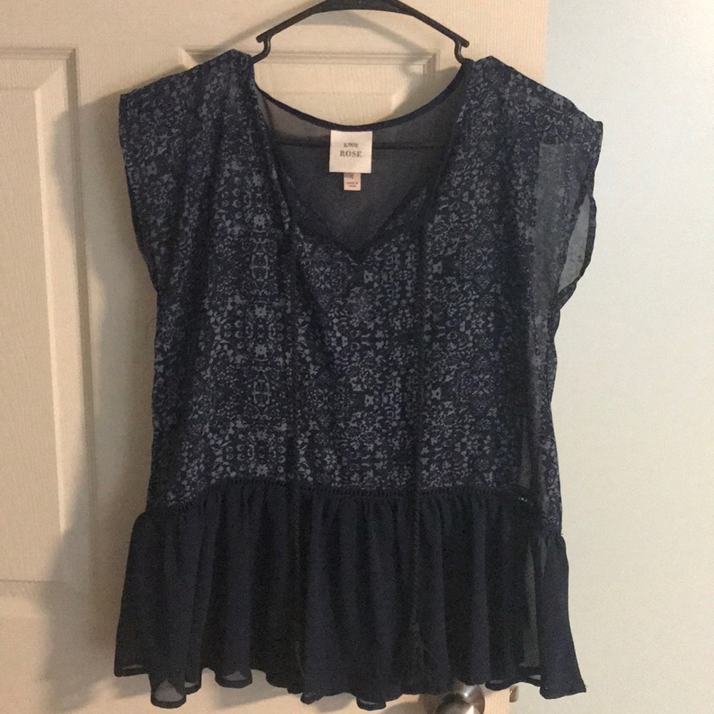 Knox Rose peplum top with built-in cami-worn once!